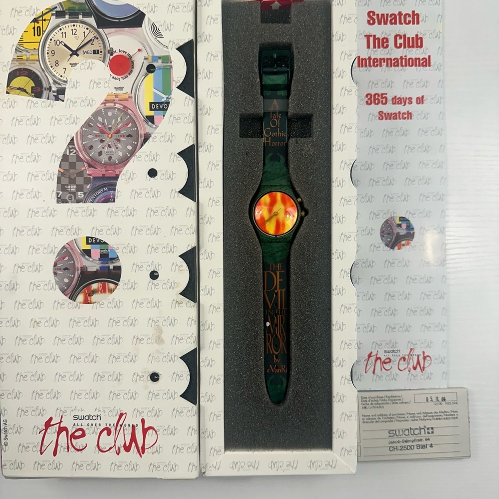 Swatch The Club Watch The Devil GG900 New Battery